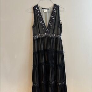 Marc Jacobs Black Sheer Maxi Dress